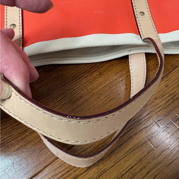 Kate Spade Vibrant Pink and Cream Canvas Tote - Picture 10 of 11